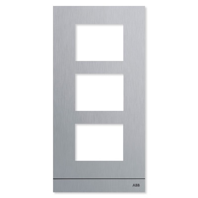 ABB-Welcome IP Outdoor Station Frame without A/V Module, Stainless Steel, 3 Gang
